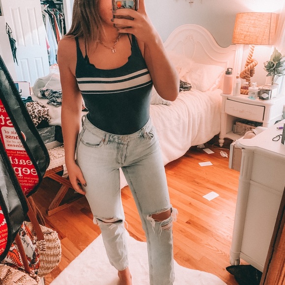 Garage Tops - Striped Bodysuit🤍